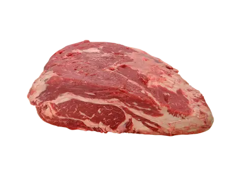 Pieza de aguja de ternera cruda
