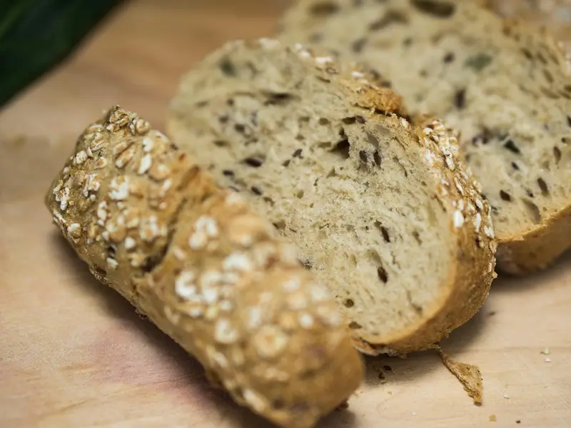 Rebanadas de pan de molde integral