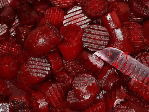 Remolacha cocida cortada