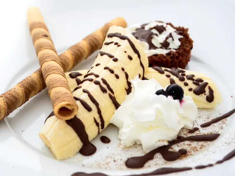 Helado con plátano