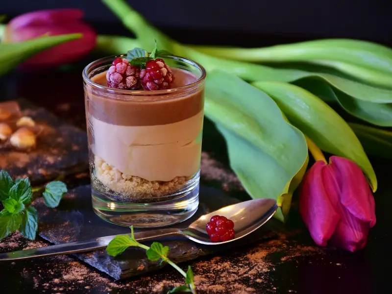Vasito de mousse de chocolate